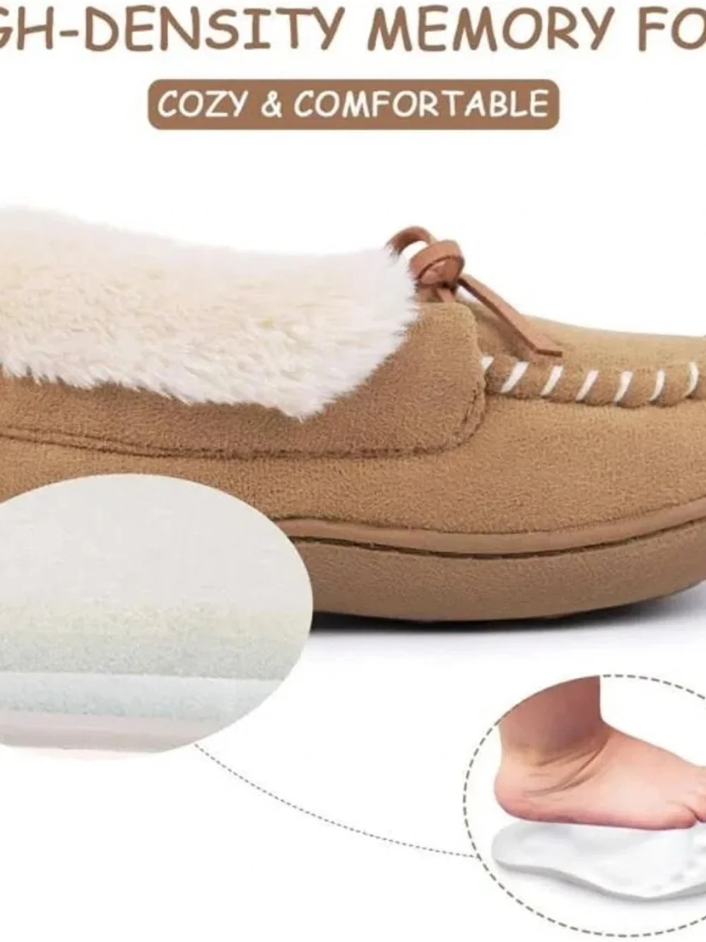 Merrimac Kids Tan Fuzzy Moccasin Slippers (13-1)